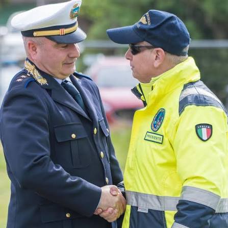 Davide Burei durante un'attività del Reparto Volo Emergenze